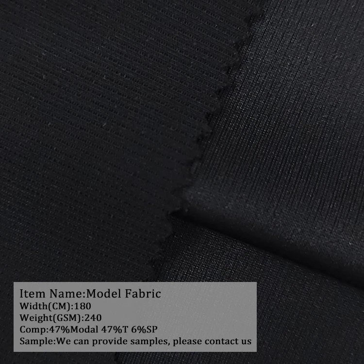 Newly designed 240GSM knitting ribbed Model fabric garment fabric