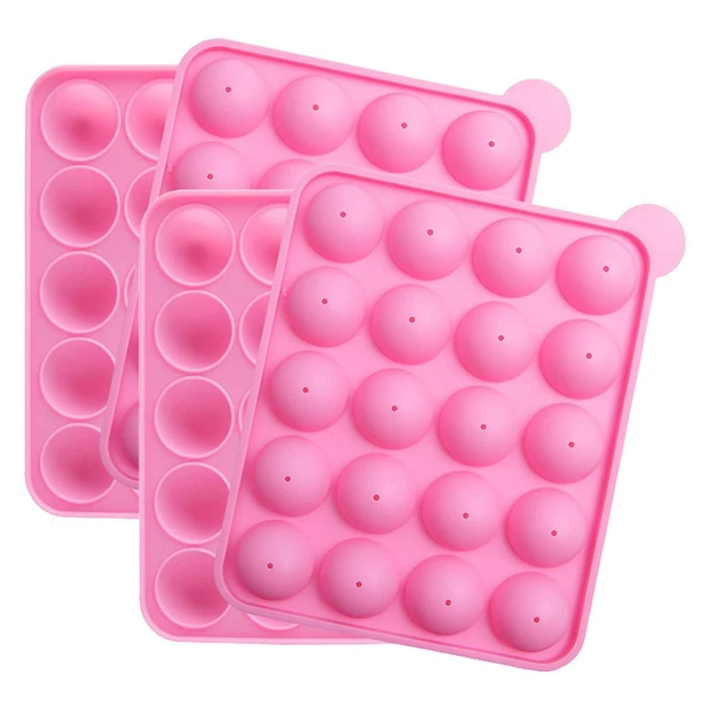 Wholesale Custom Silicone Gummy Candy Mold 3D Silicone Lollipop Ball Making Cake Pop Molds