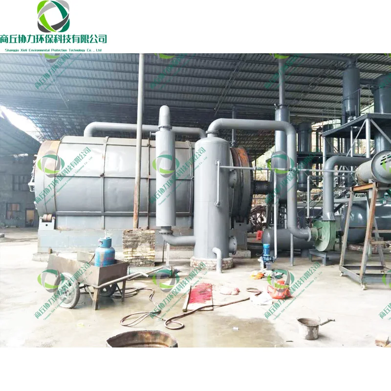 Pyrolysis Waste Tire To Fuel Extraction Recycling System Plant