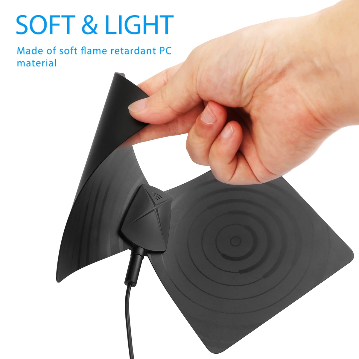 360 Degrees Rotatable 1080P Digtial HDTV Antenna 50 Miles Range Indoor Flat TV Antenna