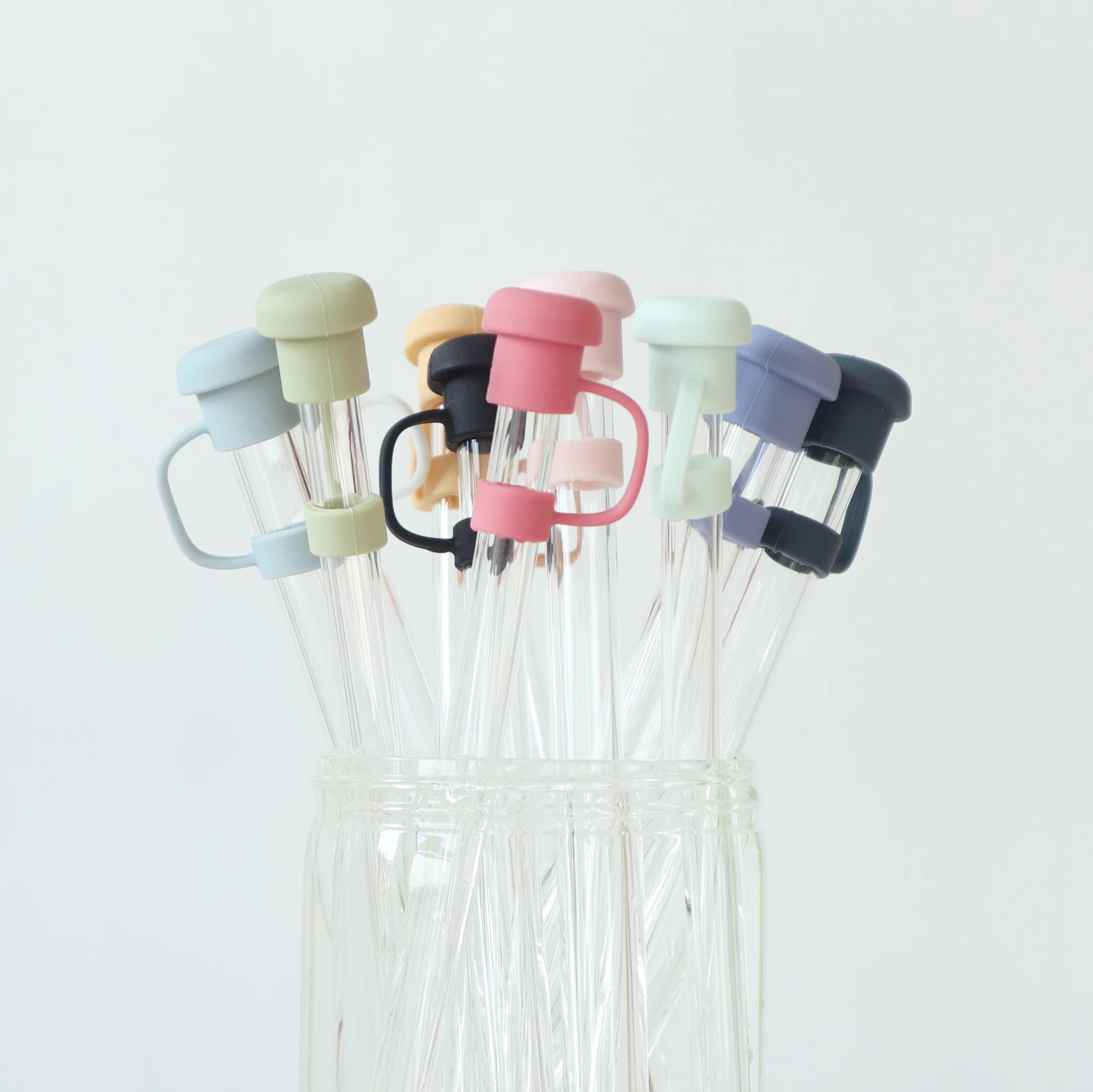 Custom  Private  design Silicone Straw topper For 30 & 40 Oz Cup Tumbler Accessories silicone drinking Straw Tip Cover Cap