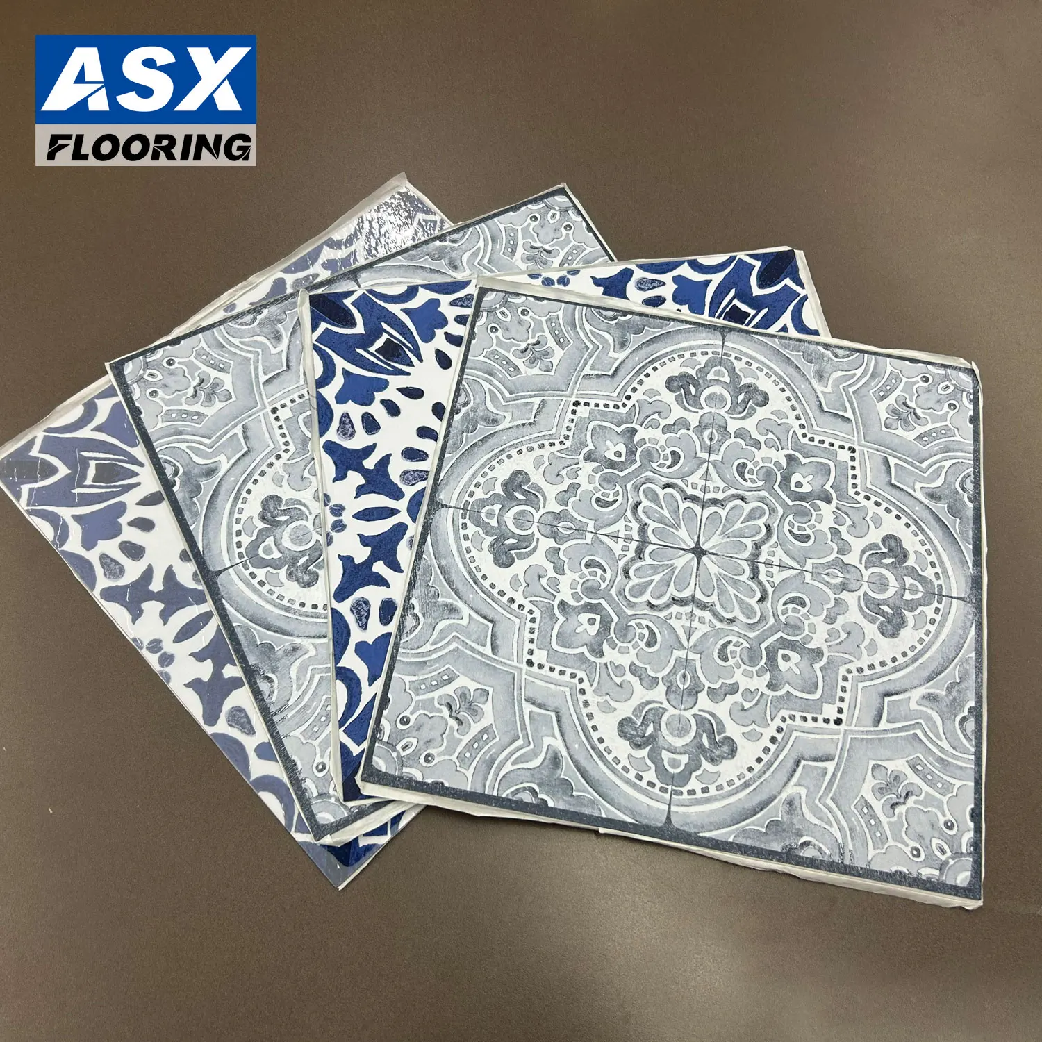 Waterproof Easy To Install 12x12 Stick Peel Marble Tile Floor Planks Marble Pvc Vinyl Tiles For Bathroom