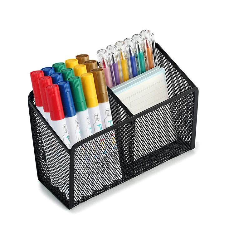 Офисные принадлежности, Настольная подвесная сетчатая металлическая доска, магнитный держатель для карандашей и ручек для холодильника
