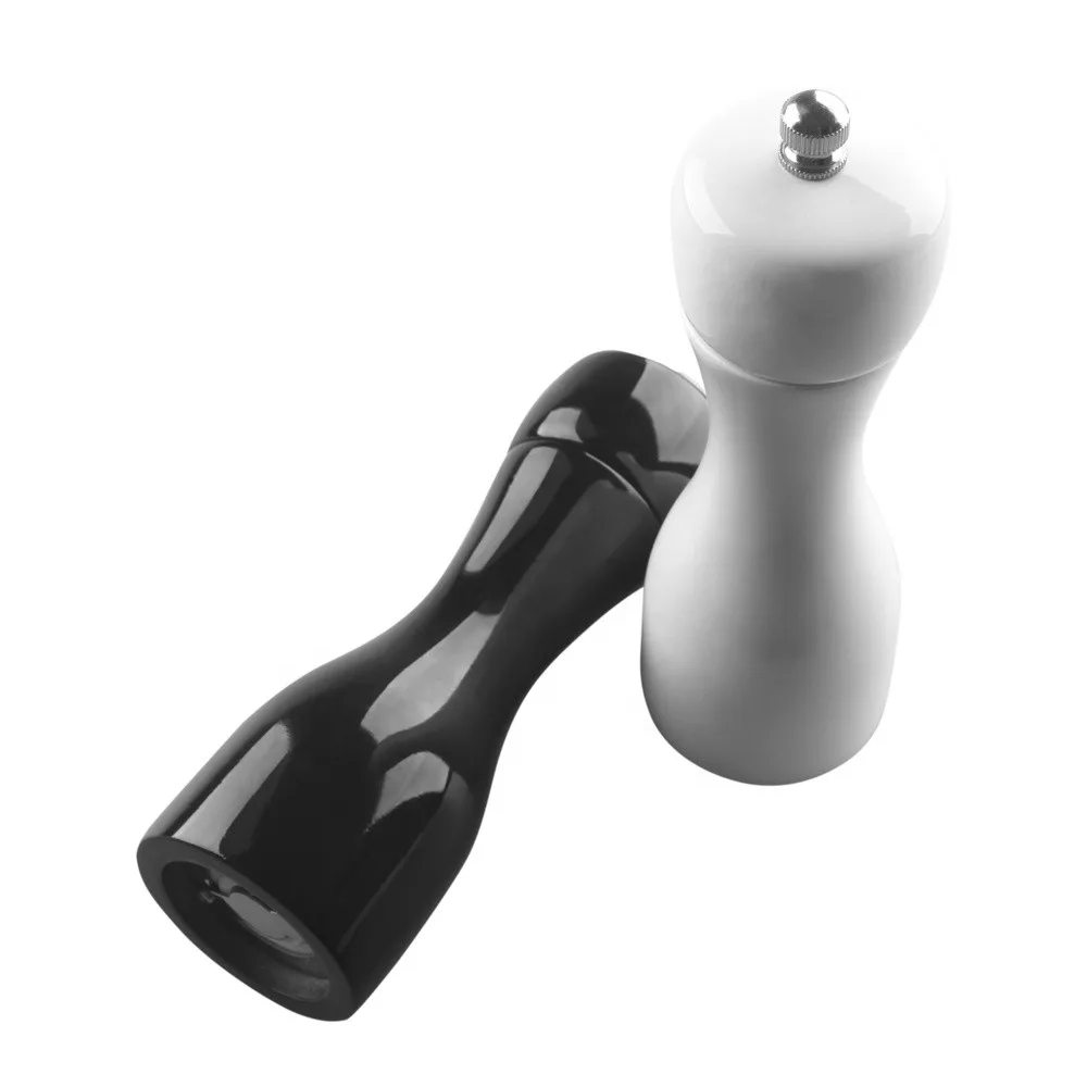 6 Inch 2 pcs Wooden Salt and Pepper Grinder Set