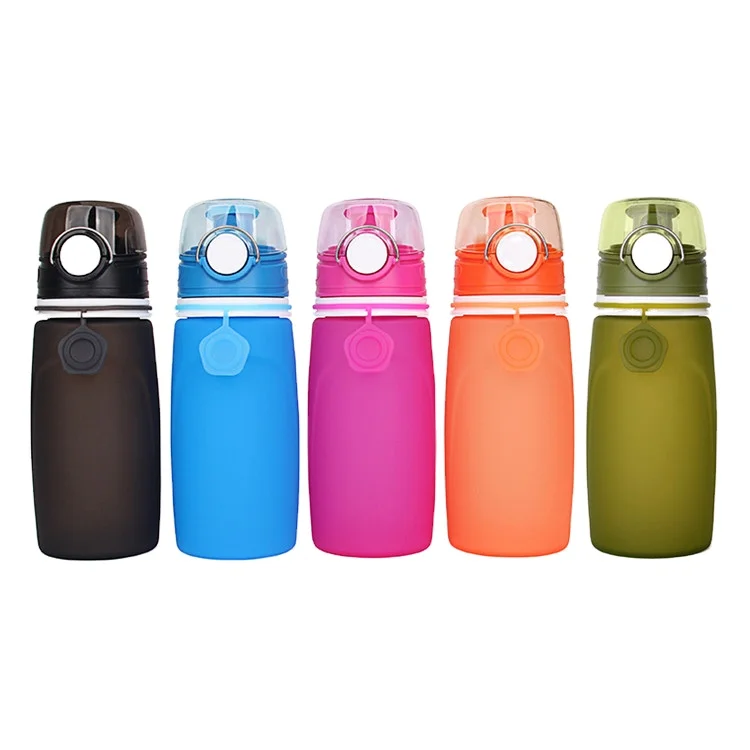 Hot Sale bulk item customized travel bpa free sports wholesale drinking silicone collapsible water bottle