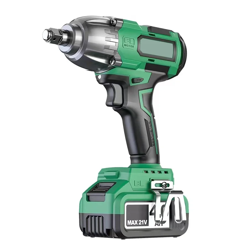 21V Cordless Electric Brushless Torque 3/4 Impact Wrench 1/2 Battery