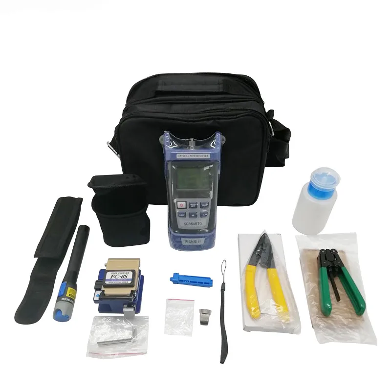 Optical Tools Fiber Tool Kit FC-6S Cable Stripper Power Meter Fiber Equipment FTTH Tool Kit