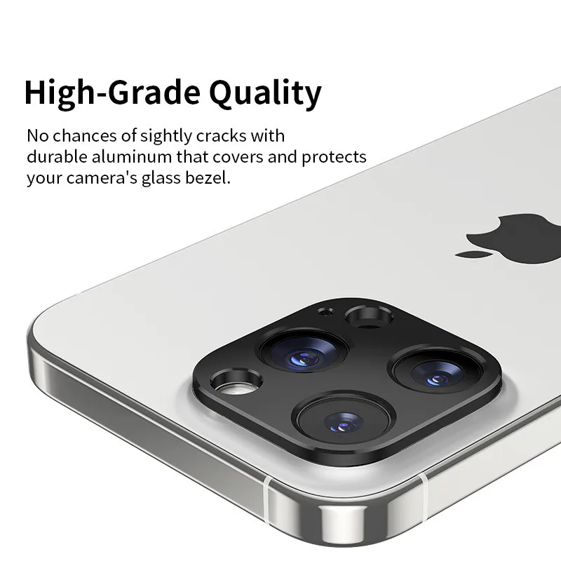 Metal Camera Lens Protector for iPhone 15 Pro Max  14 Plus 13 Pro 12 Mini 11 Camera Screen Protection Protective Film