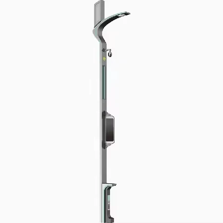 Wecloud  smart city muti-functional poles with CCTV camera supporting radar speed measurement with roadway lighting solution