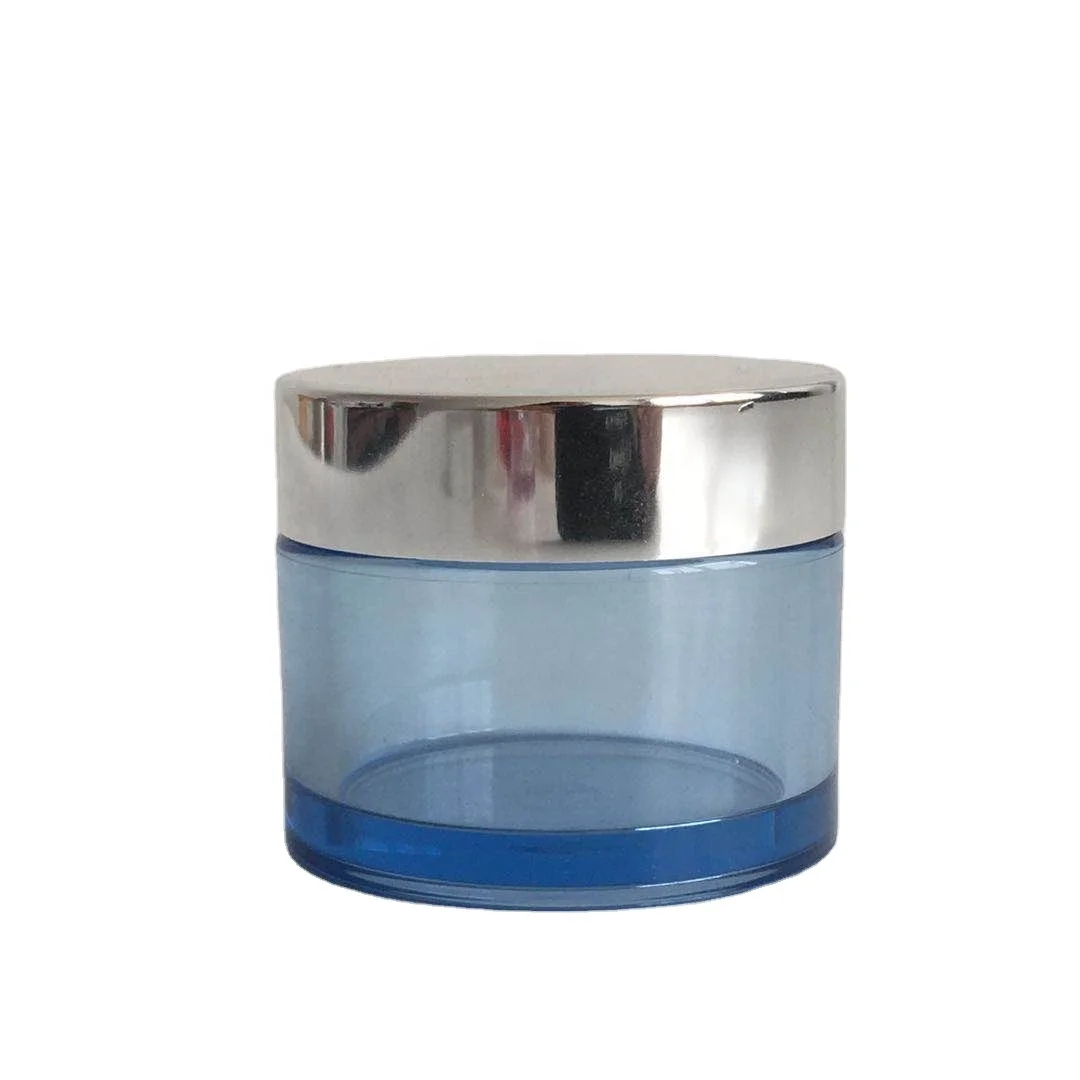 
hot sale 15g PETG plastic heavy wall cream jar with silver cap at stock factory wholesale 