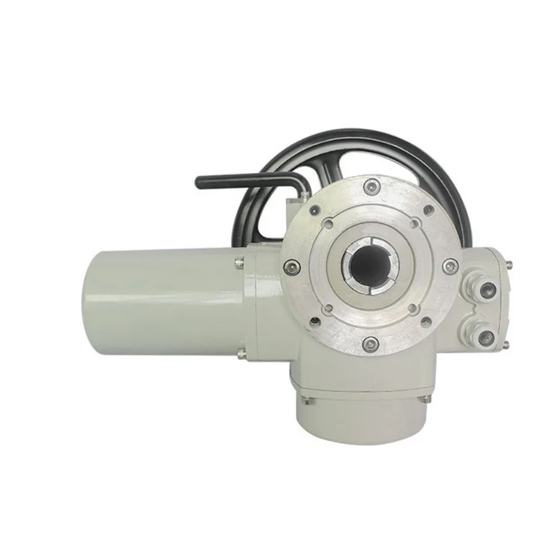 Electric flow control valve, electric proportional temperature regulator with actuator handwheel