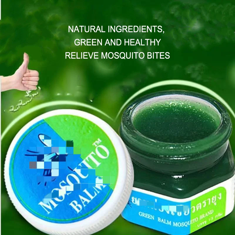 Thai green cream mosquito repellent cream cool oil anti-itch anti-mosquito anti-motion sickness child adult universal