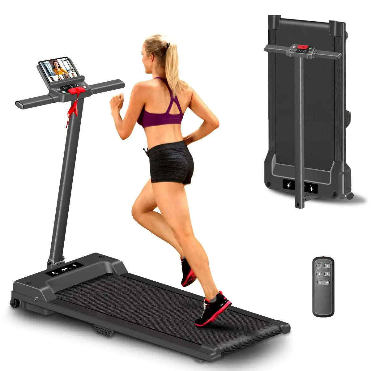 Fitness equipment l shock-absorbing treadmill outdoor electric folding treadmill home silent electric flat indoor treadmill