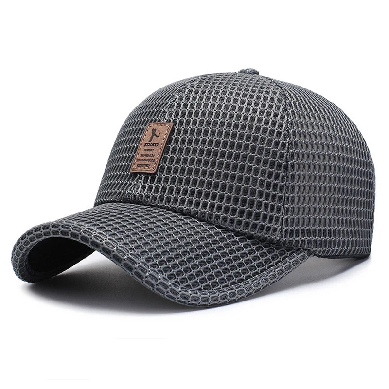 Wholesale Summer Outdoor Sun Protection 6-Panel Comfortable Breathable Mesh Cloth Sports Baseball Cap