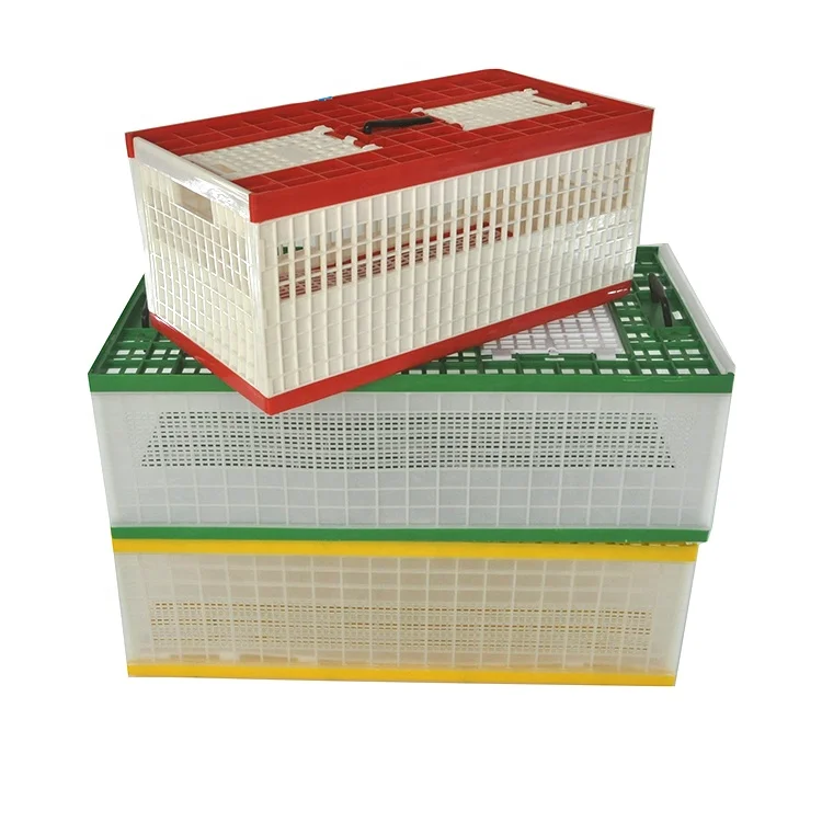 Poultry Chicken Transport Chicken Transport Cage Pigeon En Acier Plastique Duck Broiler Cage Transport Oiseau //