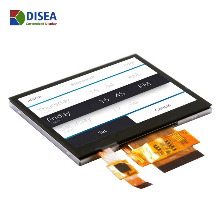 TFT LCD 3.5 inch 320*240, ILI9488, RGB-24bit/45PIN interface 500 brightness TFT LCD with build-in capacitive touch panel