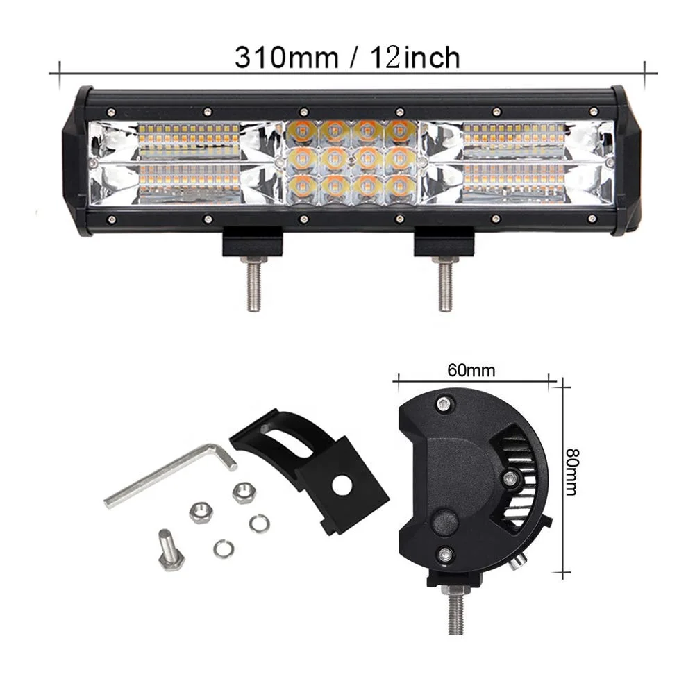 TRIPLE Row 12v 24V 22 inch 50 Inch Off Road Led Light Bar for 4X4 Truck ATV UTV  288W BAR LIGHTS