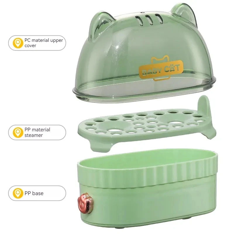 Multifunctional rapid egg cooker double layer mini egg steamer electric egg cooker