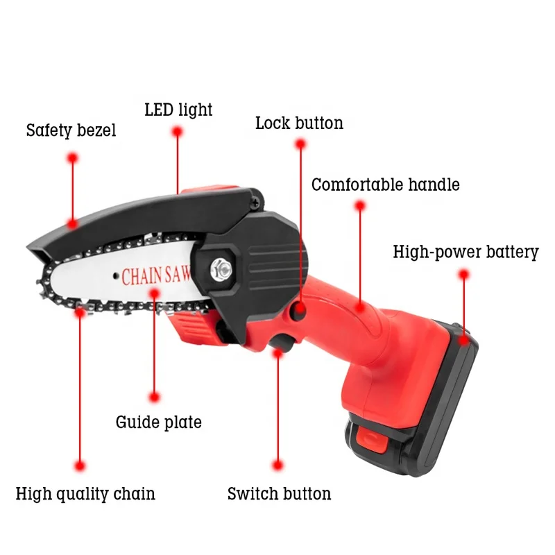 Cheap For Sale Battery Gasoline Battery Sharpener Cordless Electric Small Gergaji Mesin Reciprocating Hand Chain Saw Chainsaw