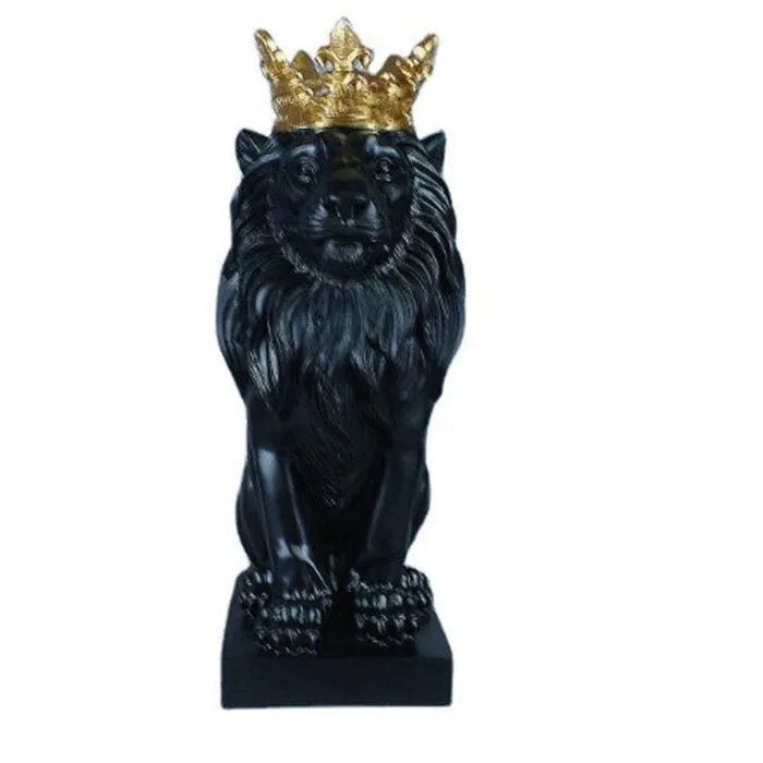 Royal King Crown Lion Statue Figurine Decorations