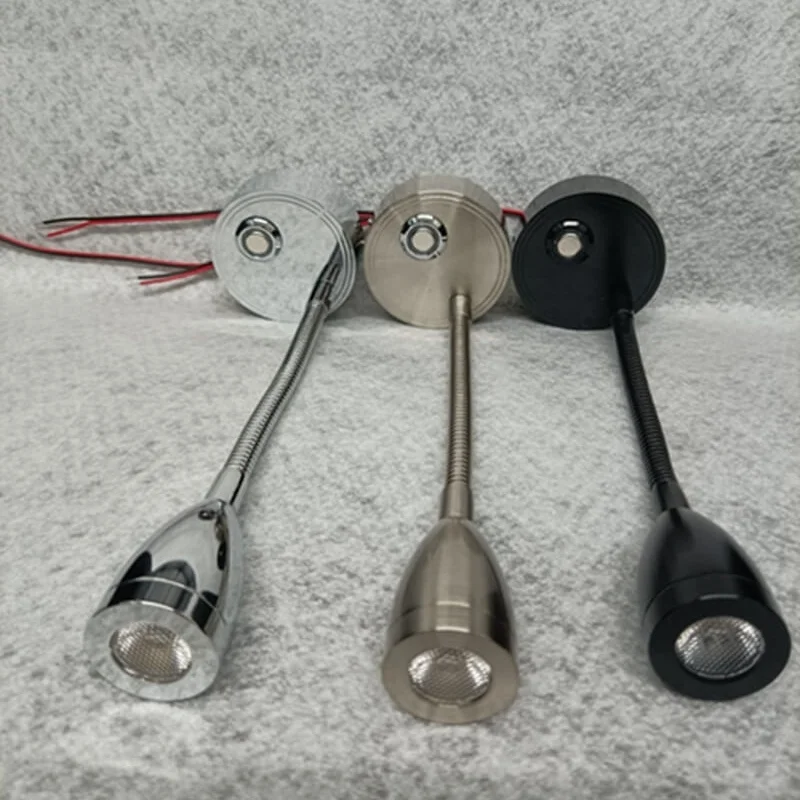 Factory Camper Motorhome Caravan 3W RV Interior Cabin Reading Light 12V 24V Marine Yacht USB Charging Swivel Beside Wall Lamp