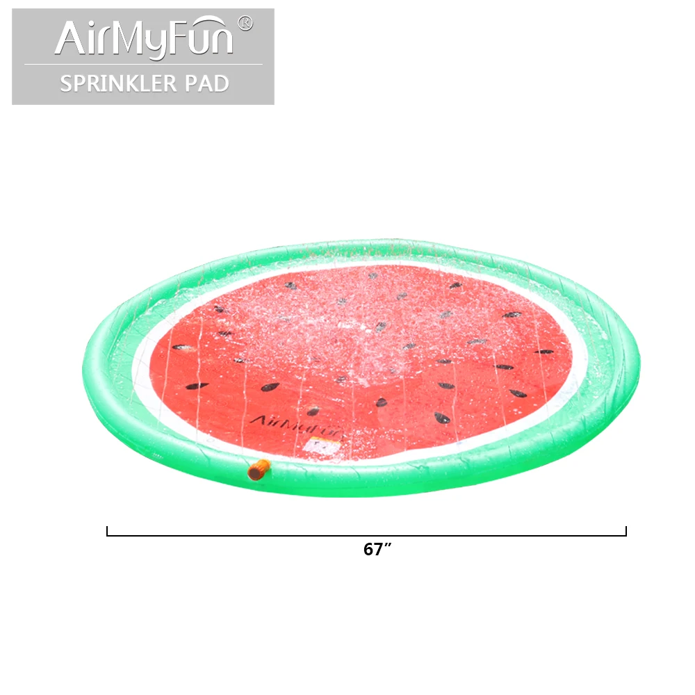 Big Watermelon Sprinkler Pool Non-Slip Splash Pad Inflatable Wading Pool Summer Water Toy Play Mat