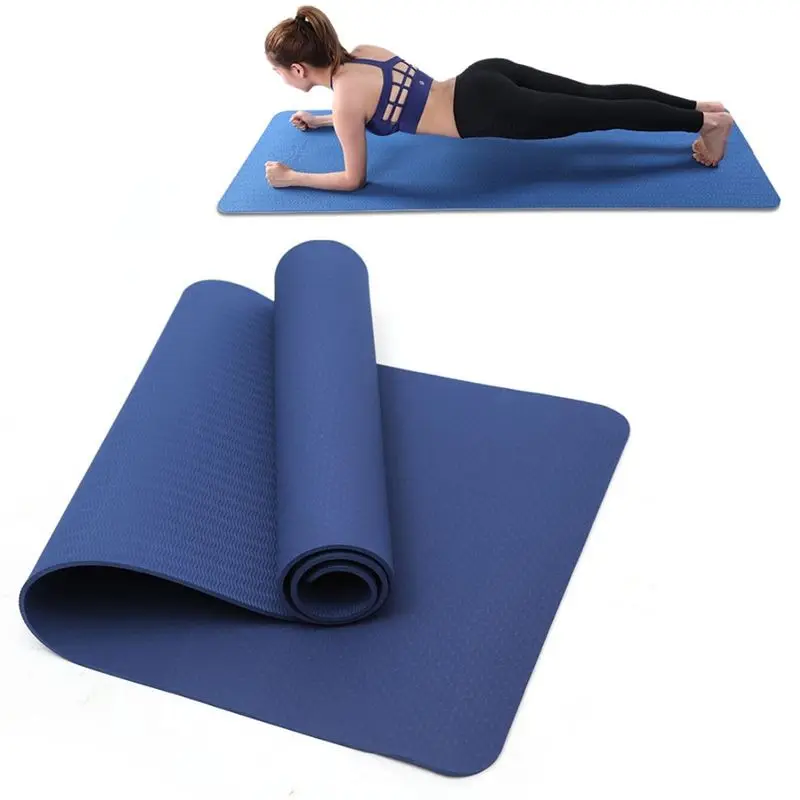 Wholesale Eco-Friendly 6mm Thick PU Yoga Mat 8mm 10mm Thick TPE with Strap Custom Logo Bag NBR Rubber for Gym Workout Exercise