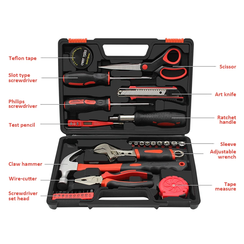 
professional mechanic wrench tool set car repair spanner tool box set portable bike pliers hand tool set 