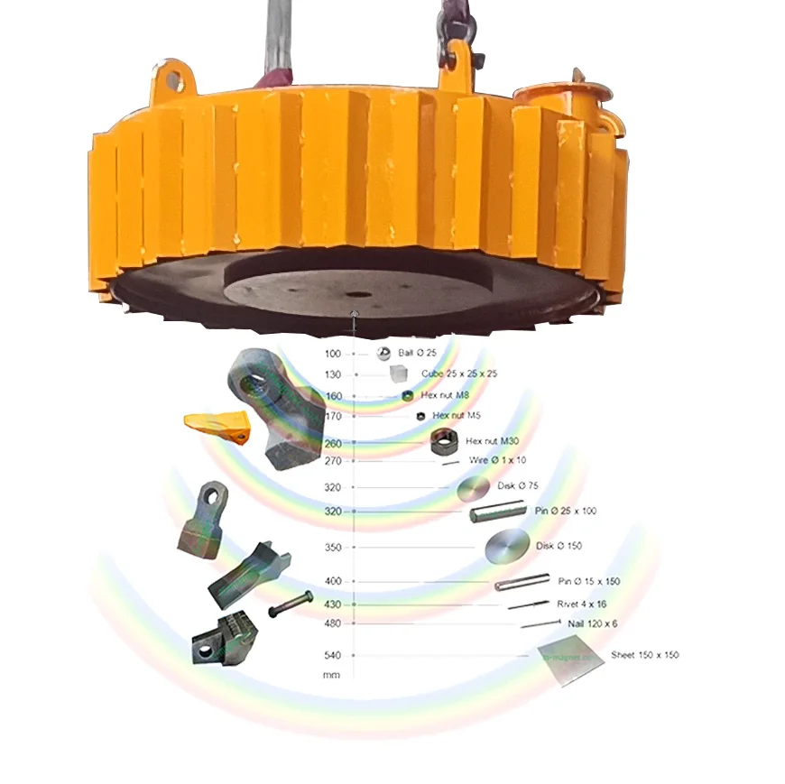 PDC suspended magnetic plate overband iron separator for conveyor belt