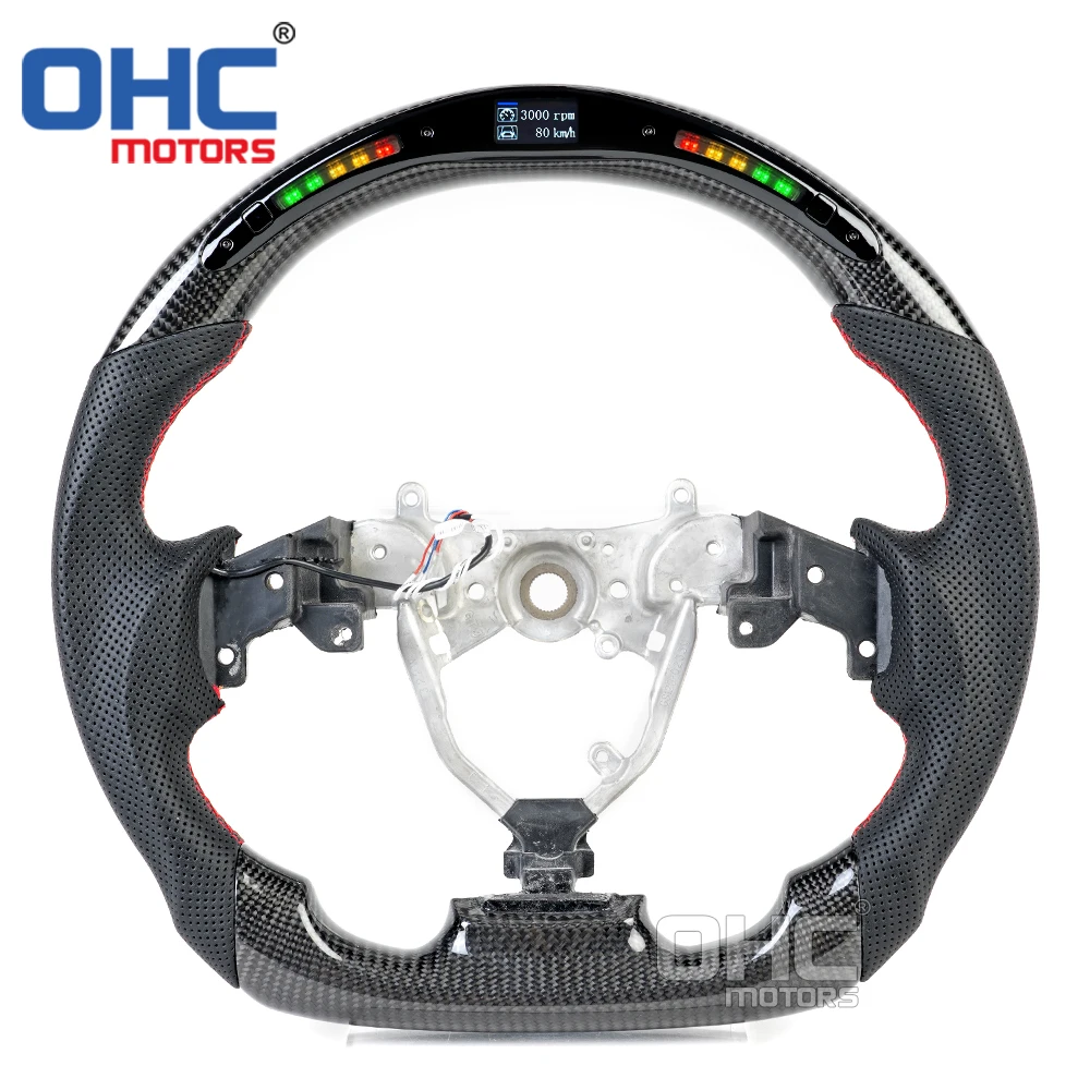 Racing Car Led Steering Wheel For Lexus Is 250 350 Is250 Is350 Isf 2008 2009 2010 2011 2012 2013 Carbon Fiber Steering Wheel