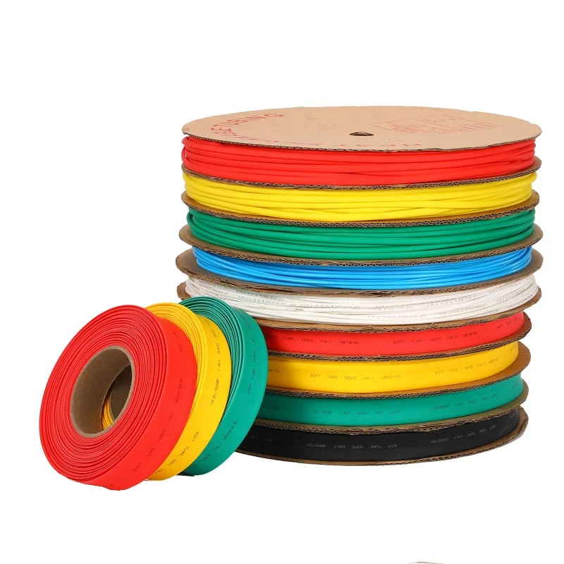 Red, yellow, blue, high flame retardant 300V 2X thin single wall flexible Eva heat shrinkable tube