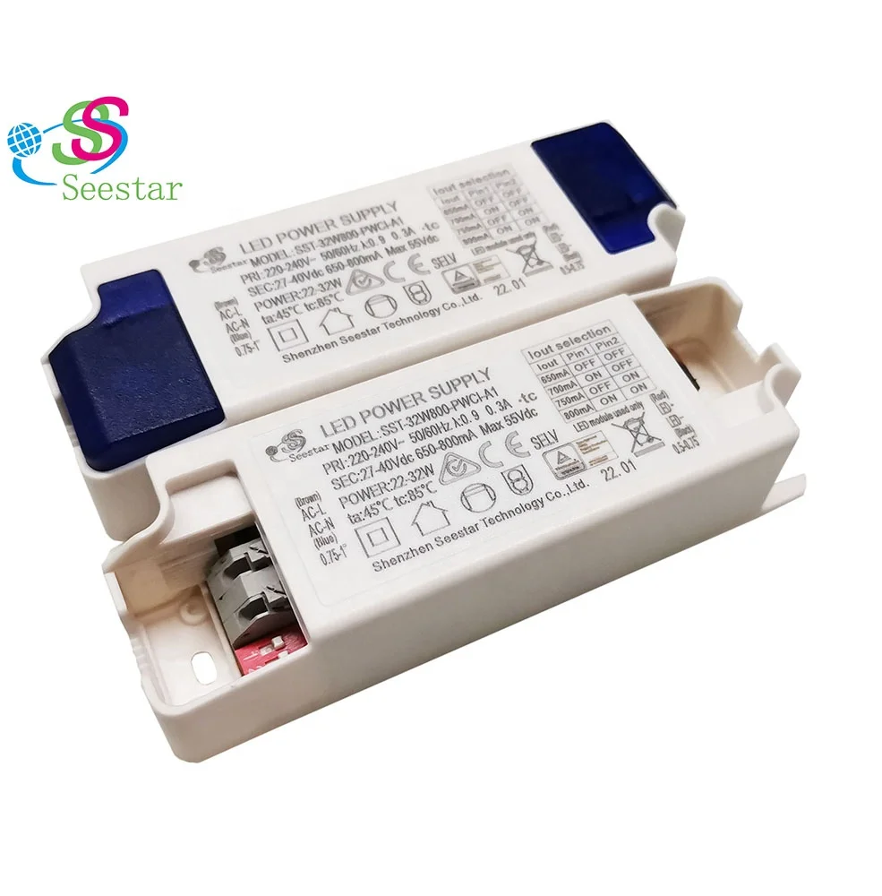 Переключатель Seestar Dip TUV 30 Вт 800 мА High Pf 0 95 изолированный мерцание панель свет вниз светодиодный драйвер