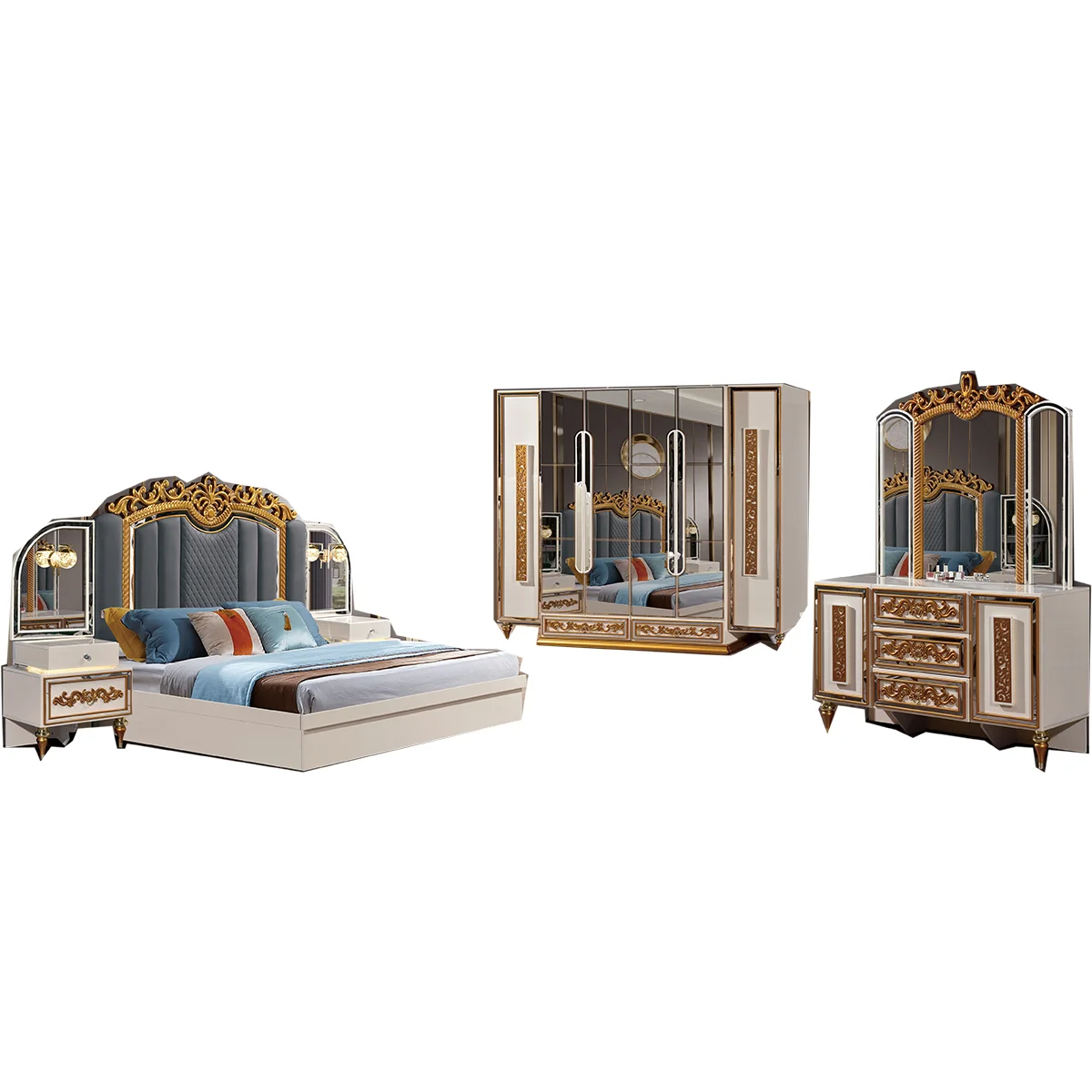 Custom Made Hospitality Modern 5 Star Hilton Hotel Bedroom Room Furniture Set