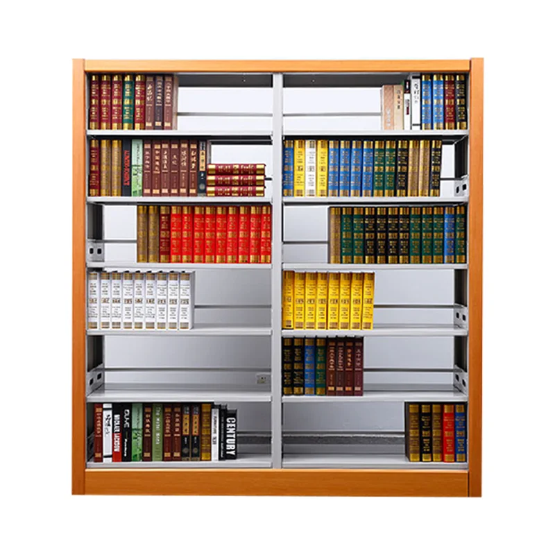 Modern Style Library Furniture Book Shelf School Library Book Shelves Storage Black Metal Iron Rack OEM ODM School Set Morden