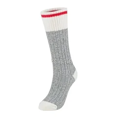 sublimation gray winter canada women red stripe light gray work socks