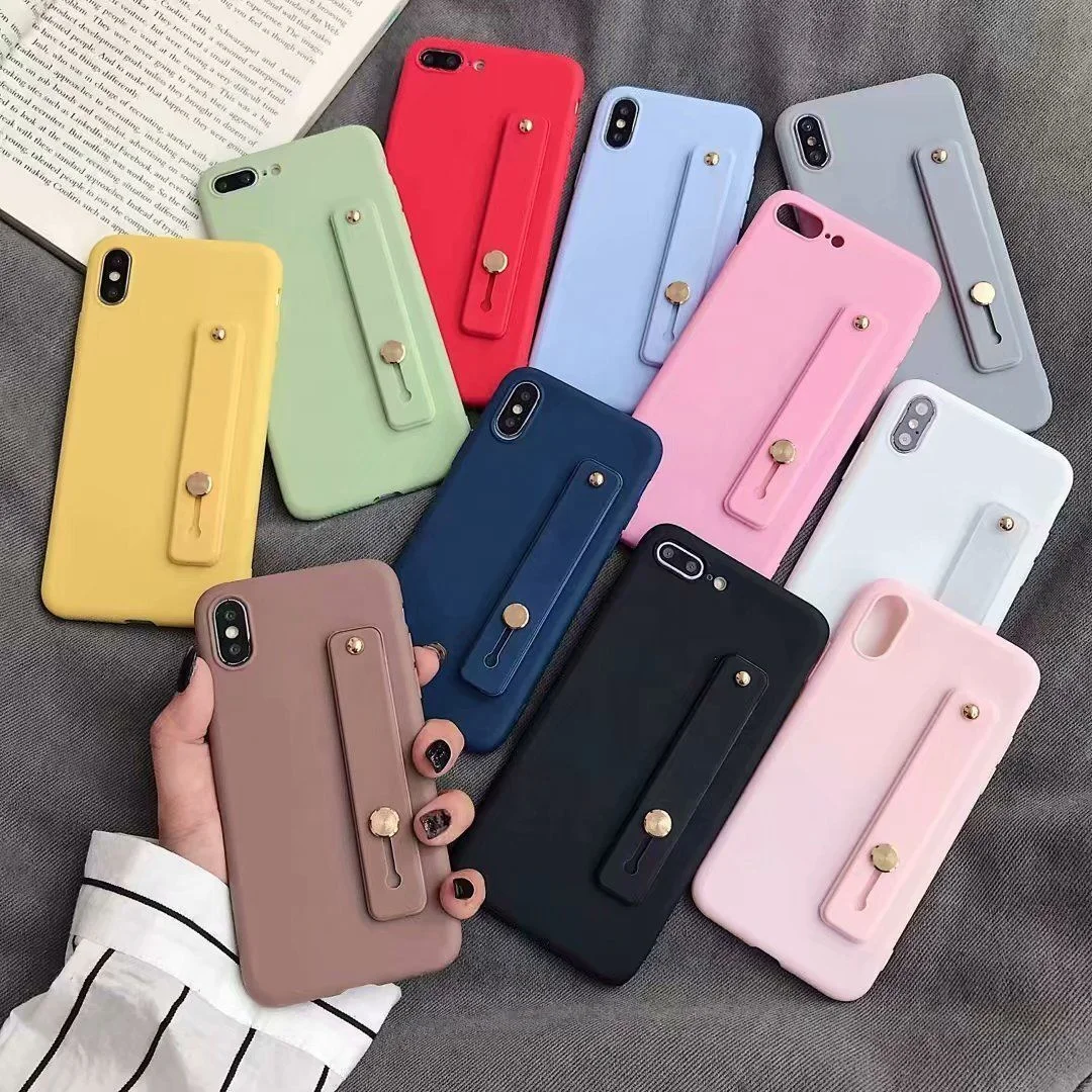 
2020 Hot New Protection Phone Case With Holder For iPhone 11 Pro Max Color Candy Soft Back Cover Gift For iPhone 11 Case 