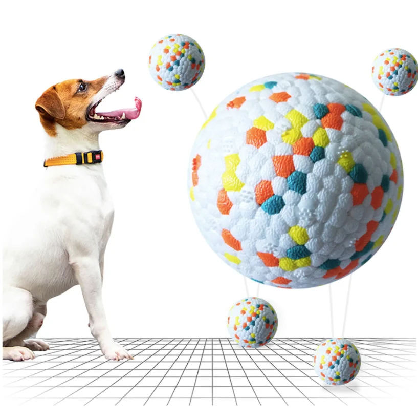 High Quality Dog Toy Molar Ball E-TPU Indestructable Dog Toy Ball Interactive Training Dog Ball