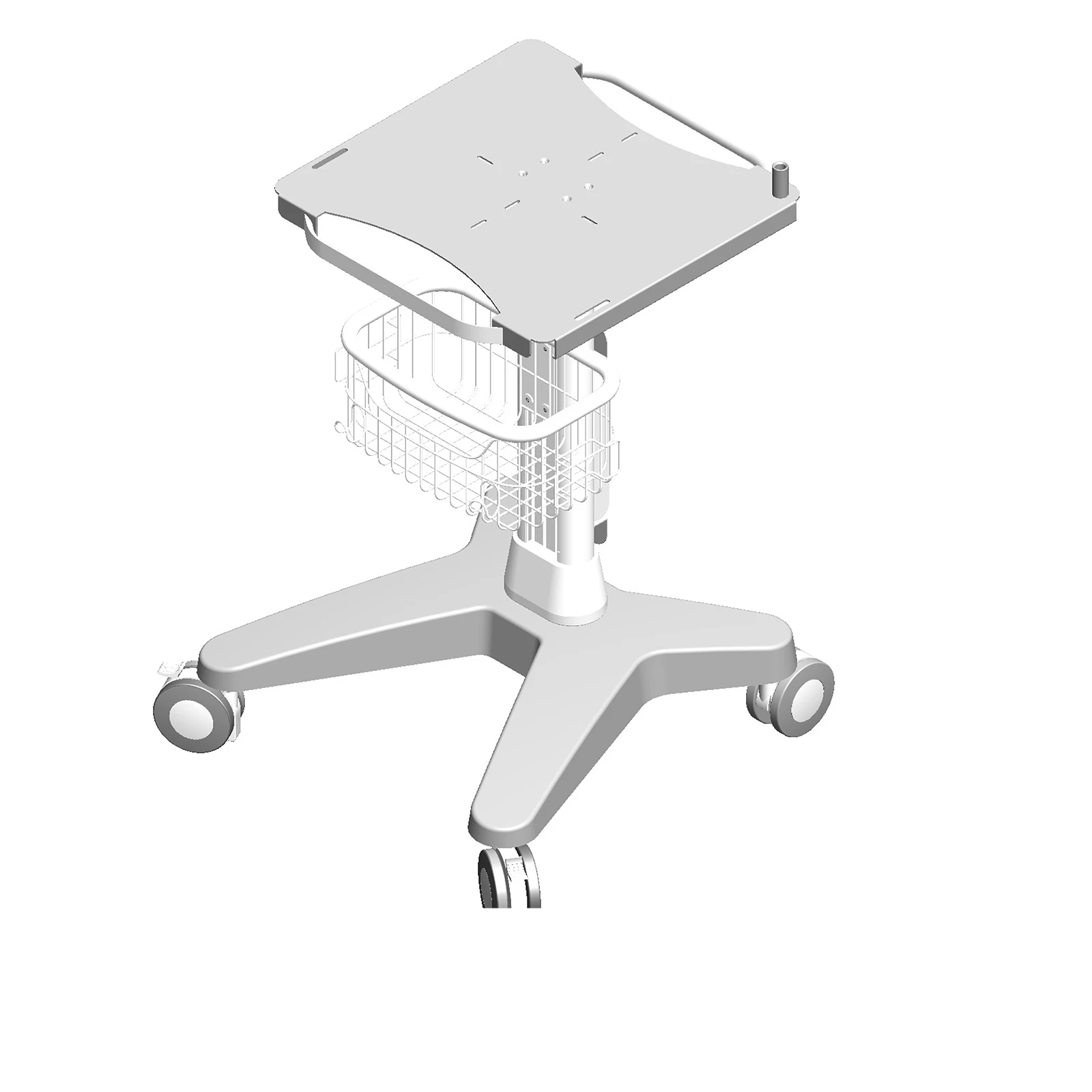 hospital ECG laptop cart large electrocardiograph medical ultrasound instruments trolley stand