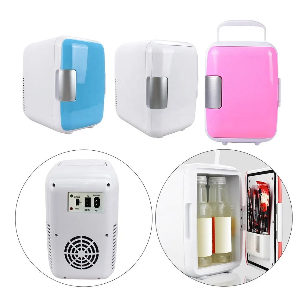 High Quality Small Fridge Rapid Cooling 4 Liter/6 Cans Skincare Mini Fridge For Bedroom And Car