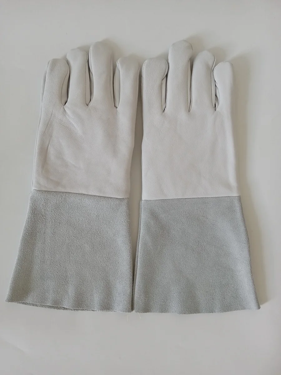 Factory price Hand Work Safety Welder  Goatskin Cowhide Argon Mig Arc Tig Leather Welding Gloves