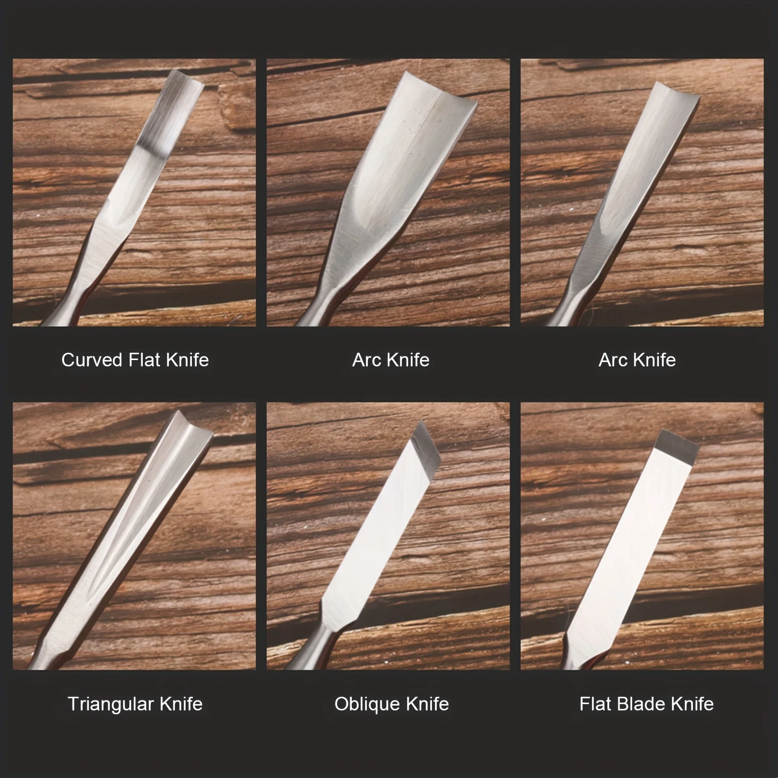 High Quality DIY Woodworking Tools Set Wholesale Engraved Wood Chisel with Straight and V-Shaped Tips Corner and Paring Chisel
