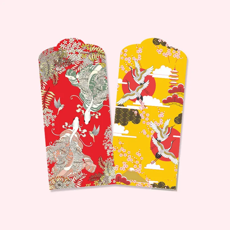 Chinese New Year Red Envelopes Custom Large Red Packet Japanese Style Cash Envelopes