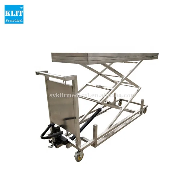 Provide customizable size mortuary coffin trolley lift/Mortuary Scissor Lift/Funeral Body Lifting Corpse Cart