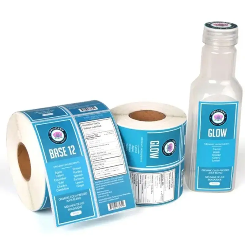 Wholesale Custom logo Packaging printing self adhesive sticker label for wine bottle