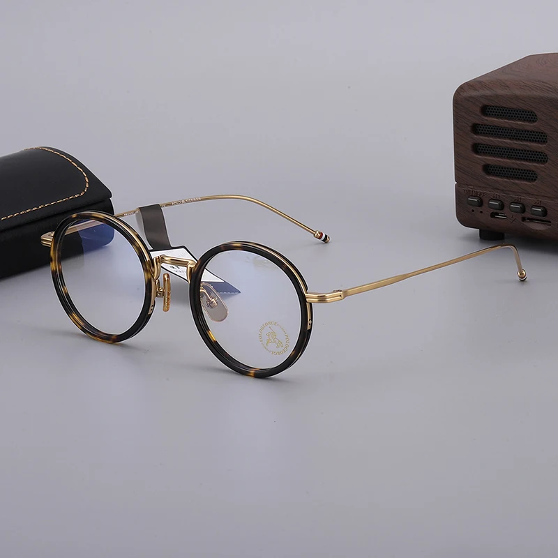 Vintage Glasses Frame Men Prescription Myopia Optical Titanium Alloy Eyeglasses Frame Women Luxury Brand Eyewear