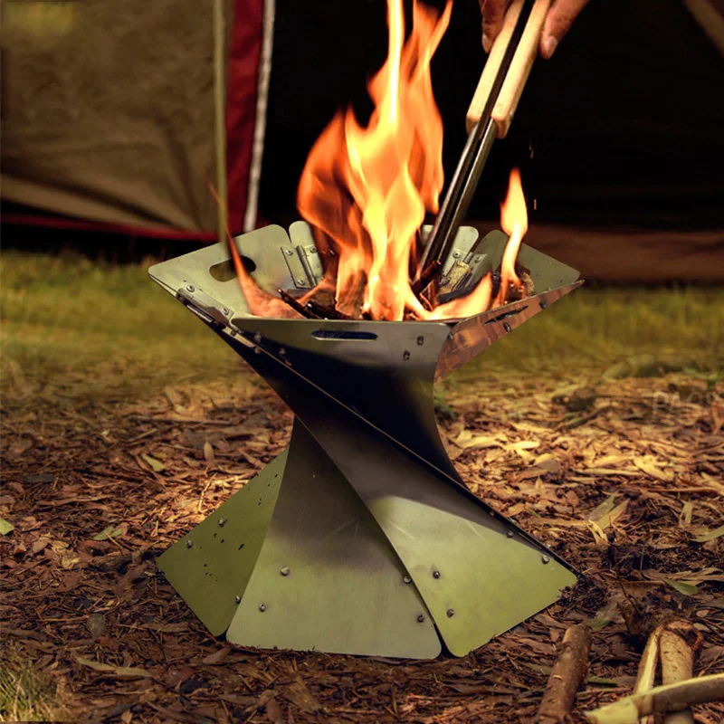 
outdoor camping burner barbecue wood stove folding winter outdoor camping burner 