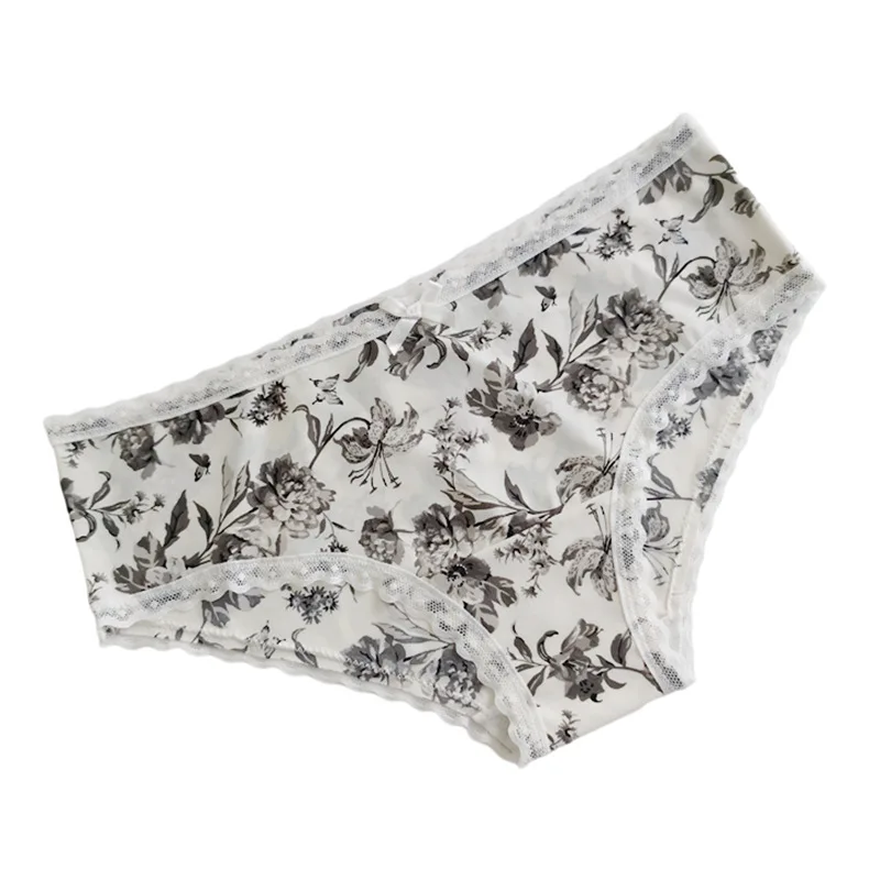 Sexy Lace Ladies Panties High-Cut Full Coverage Stretch Cool Underwear for Women