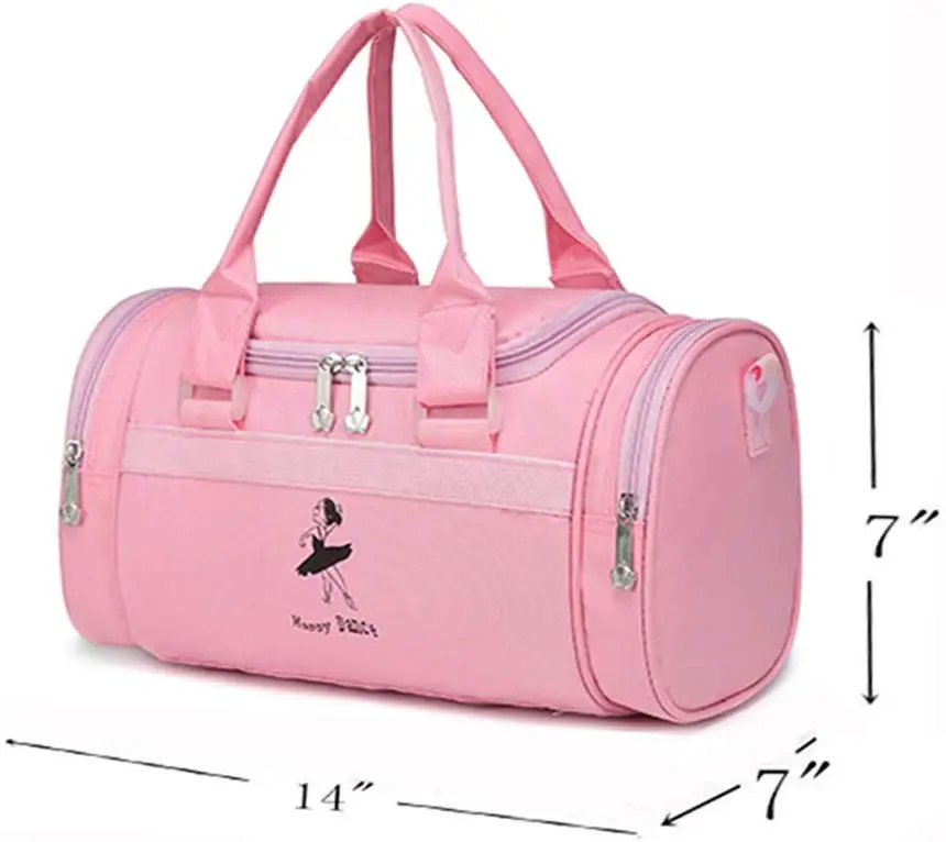 Small Dance Duffel Bag Gym Sports Duffle Travel Bag for Women and Girls