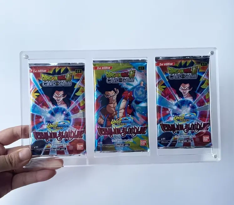 Transparent Acrylic 4 Slot Collection TCG nba pokemon Baseball Sport Trading Card Display case