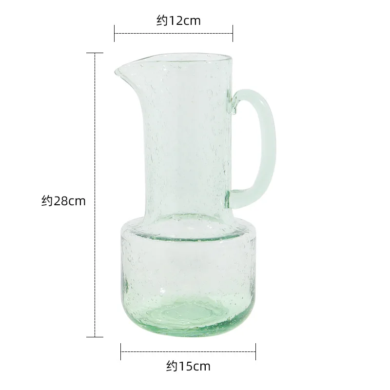 Crystal glass vase horse drunken wood flower vase light luxury retro living room home decoration ornaments clear glass vase